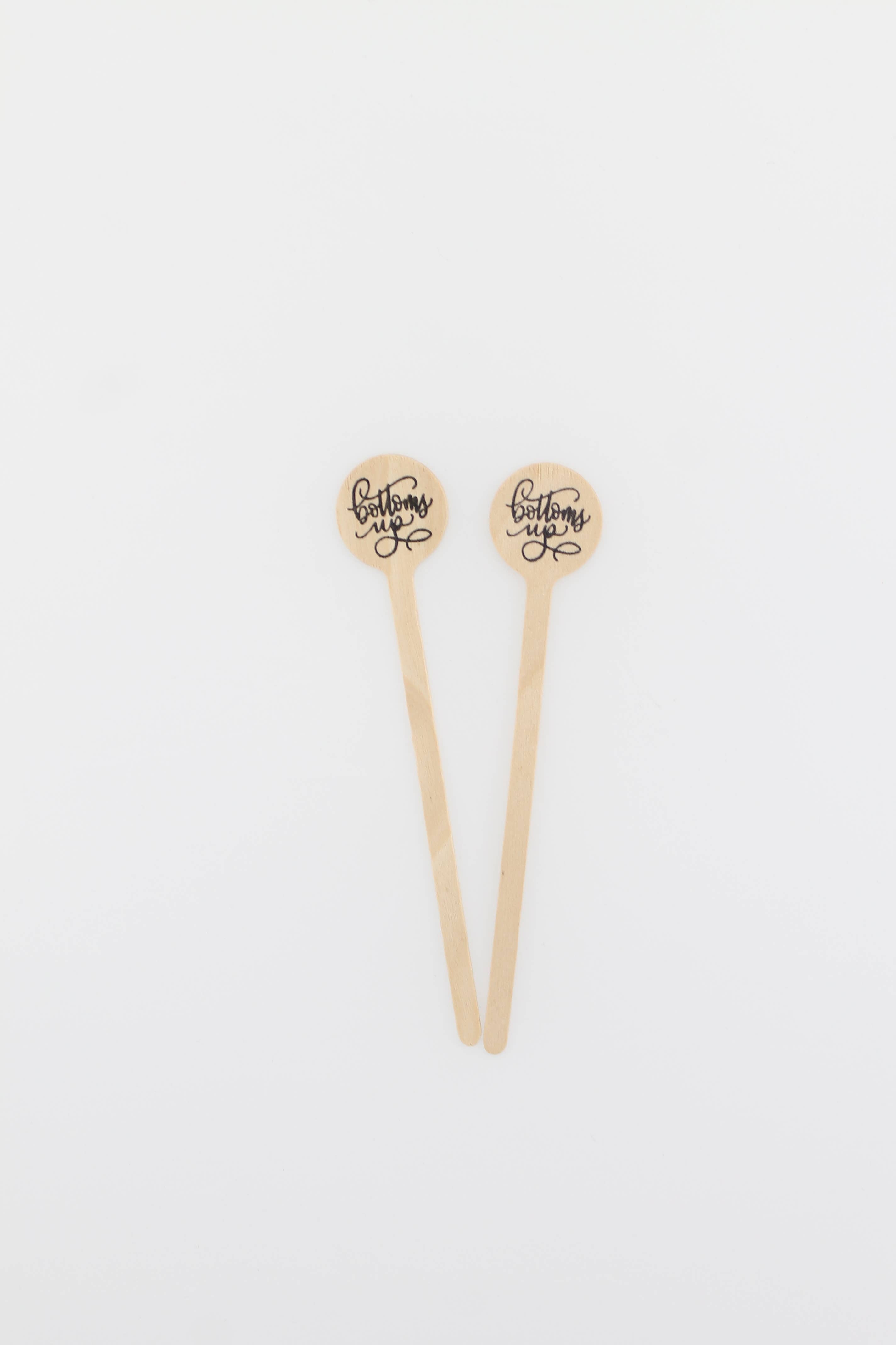 Tulle and Twig – wholesale Drinkomrörare – Botten Upp Trä Drink Omrörare