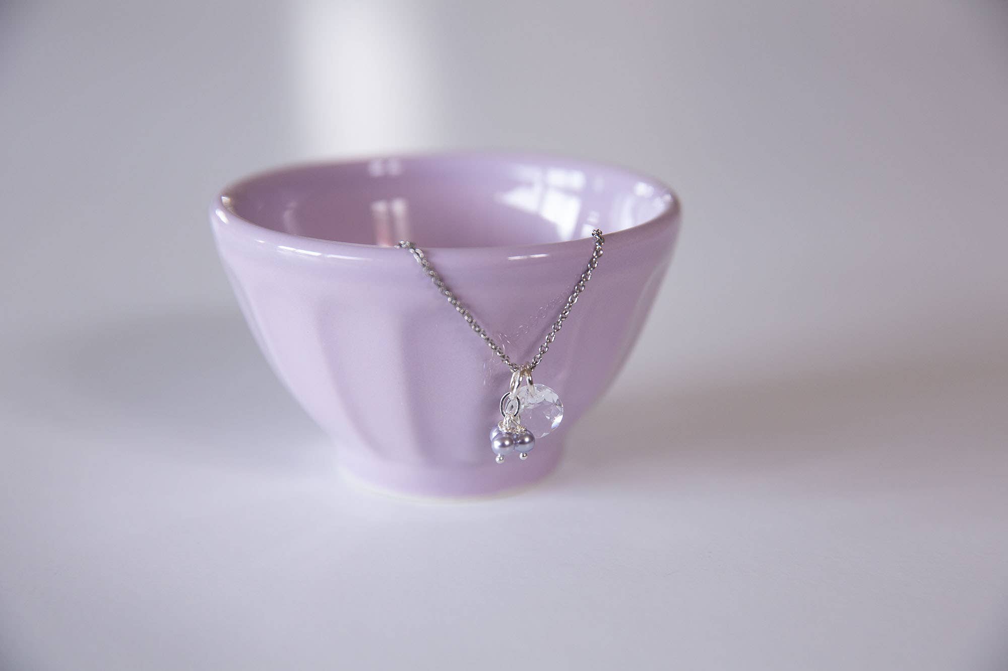 Jamila Collective, LLC - Wholesale Pendant/Charm Necklace - Laila Cluster Necklace - Lavender Pearl1