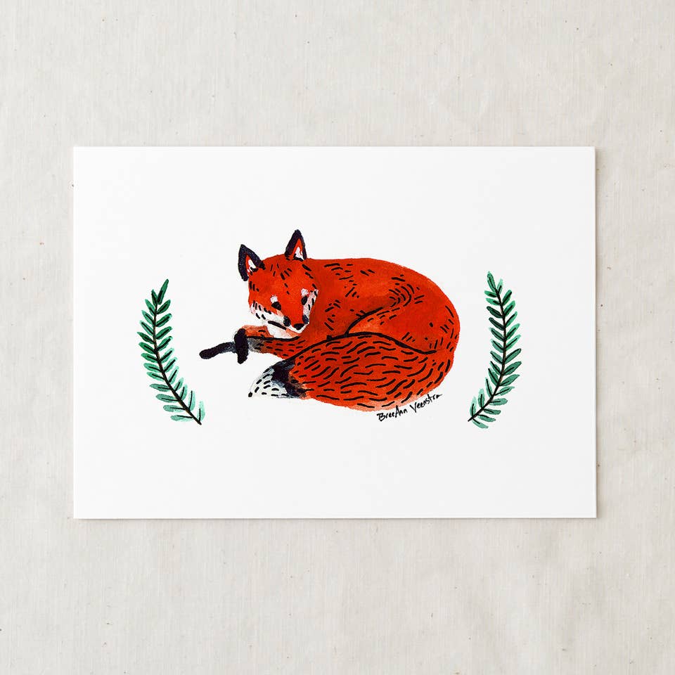 Wildship Studio - Wholesale Art Print - Red Fox Art Print1