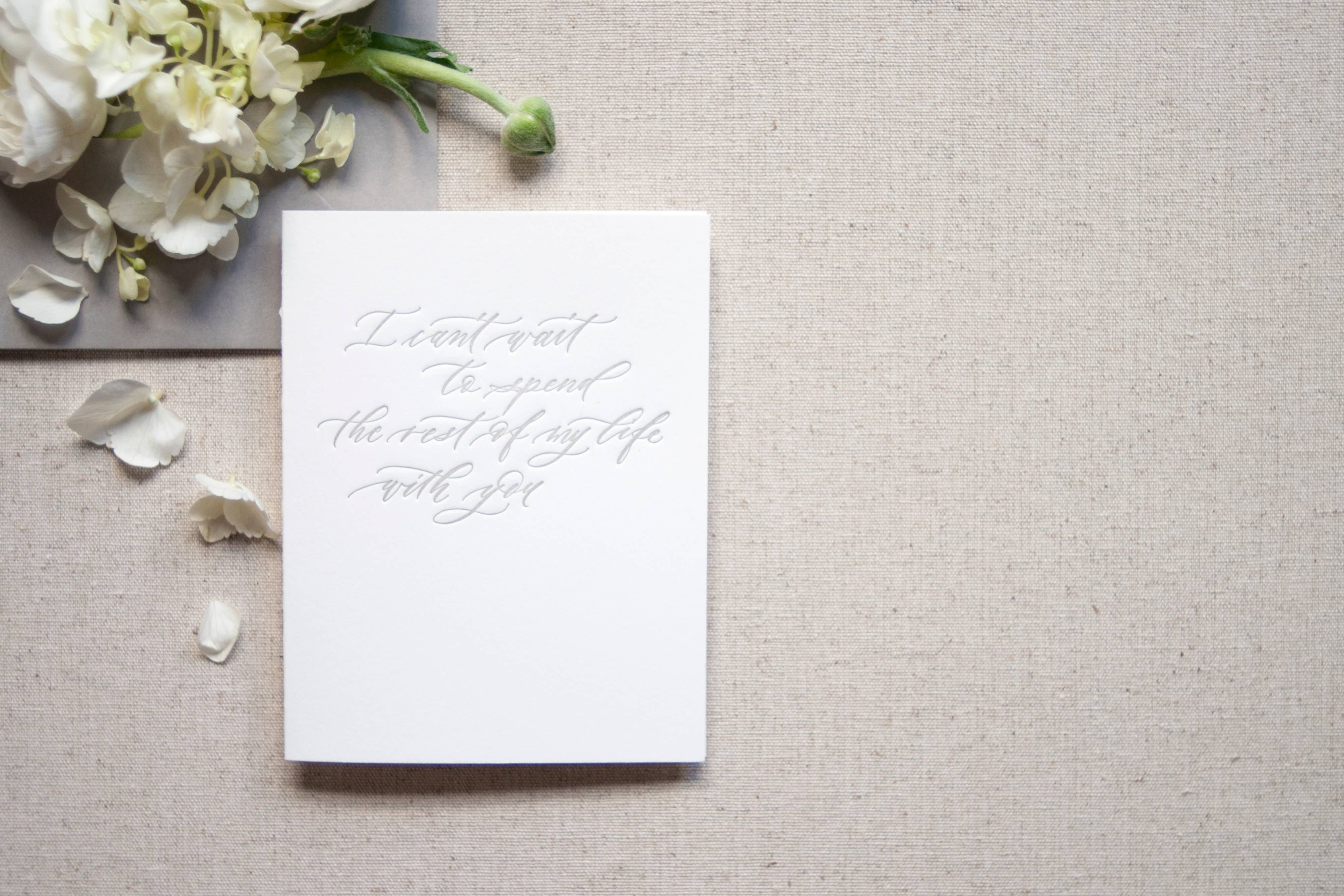 Seniman Calligraphy - Wholesale Love Card - I can't wait to spend the rest of my life with you7
