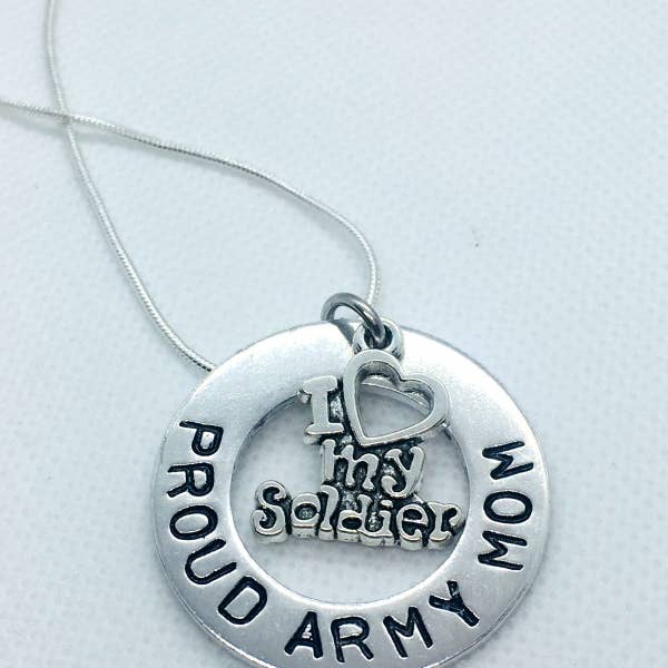 Me and My Sweet Pea - Wholesale Pendant/Charm Necklace - Proud Army Mom Necklace