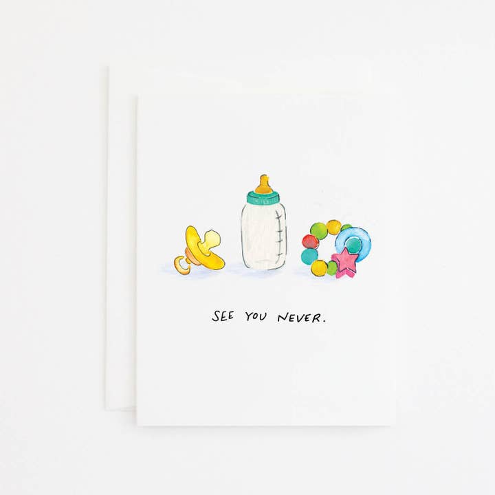 See You Never Card for wholesale by Party Sally