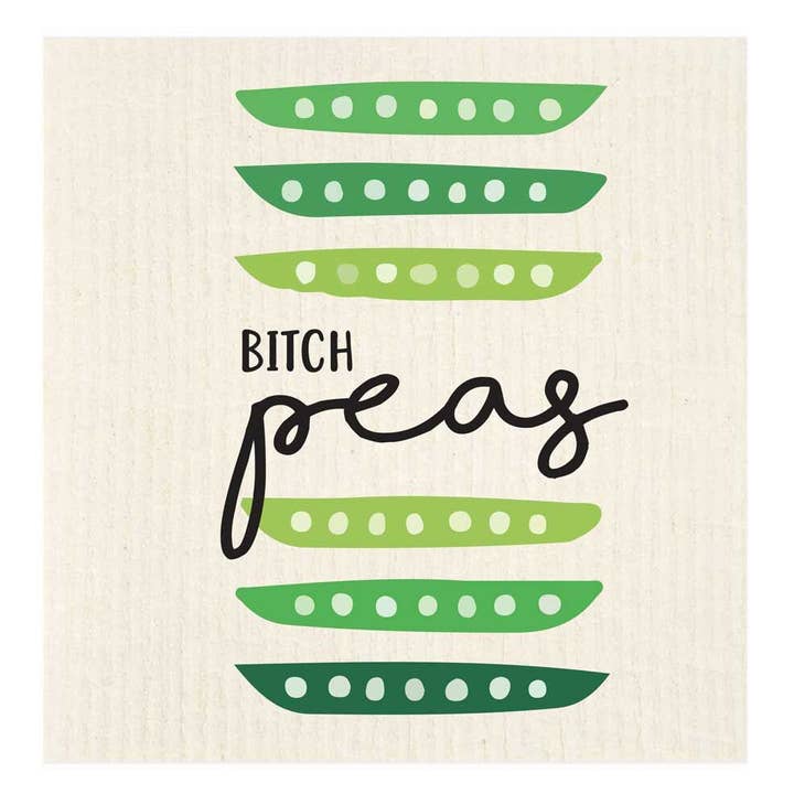 Bitch Peas Swedish Dishcloth for wholesale by Potluck Press