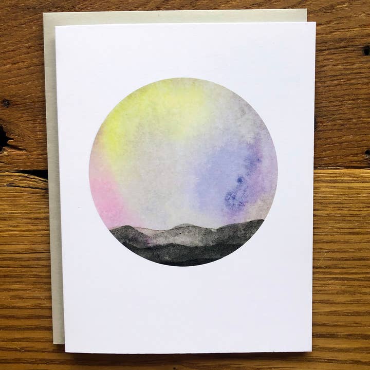 Watercolor Pinks and Purples Card for wholesale by Lark Press