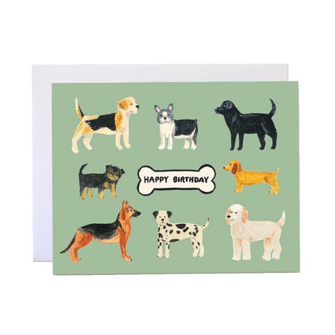 Forage Paper Co. - Wholesale Birthday Card - Birthday Dogs Card, Cute Animal Birthday Card1