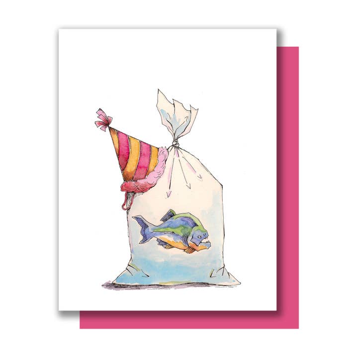 Party Piranha verjaardagskaart voor wholesale door Paper Wilderness