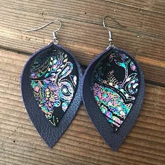 Navy Rainbow Paisley for wholesale by Jill's Jewels