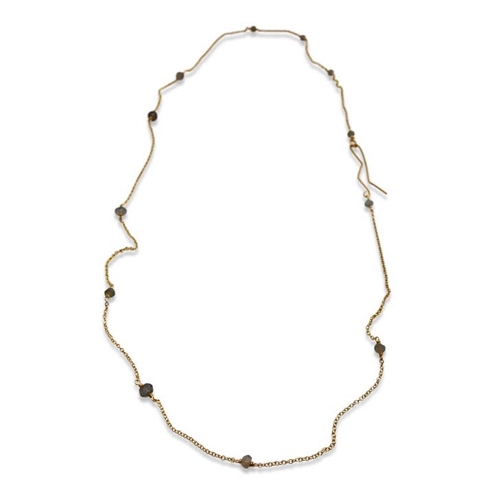 Delicate ketting - Labradoriet voor wholesale door Delisch Jewelry & Accessories