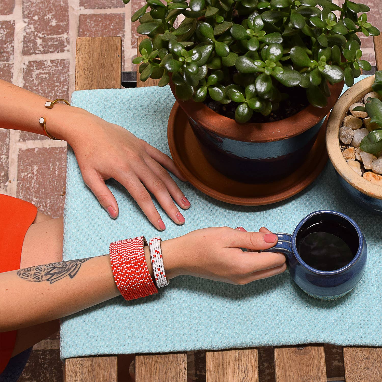 Swahili Coast - Wholesale Jewelry Set - Red Cuff Collection - Set of 92