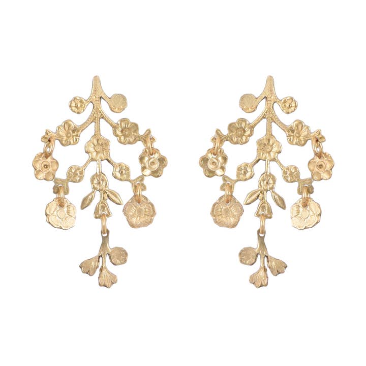 Petite Jardiniere Gartenohrringe mit Blattmotiv für den Großhandel von We Dream in Colour