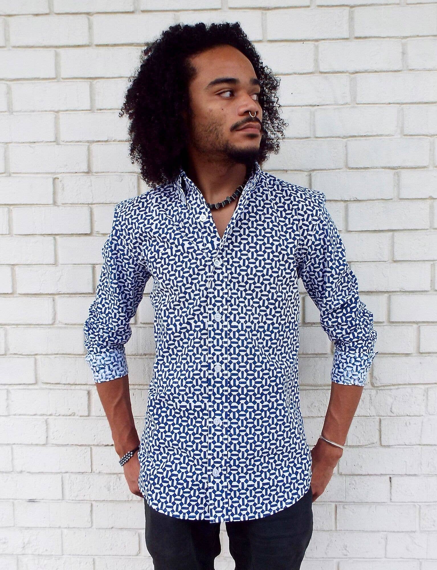 Passion Lilie - Wholesale Button Down Shirt - Men's - Hex Flex Men's Button Down Shirt Organic Cotton2