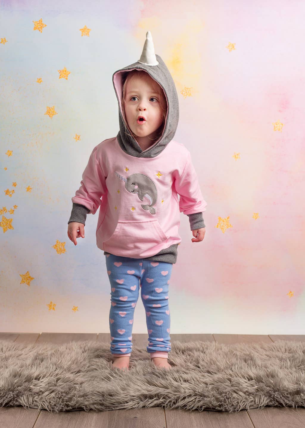 Doodle Pants - Wholesale Hoodie - Kids - Narwhal Toddler and Kids 3D Hoodie0