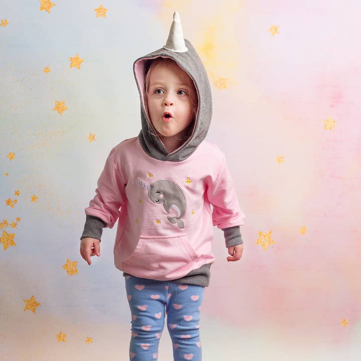 Doodle Pants - Wholesale Hoodie - Kids - Narwhal Toddler and Kids 3D Hoodie0