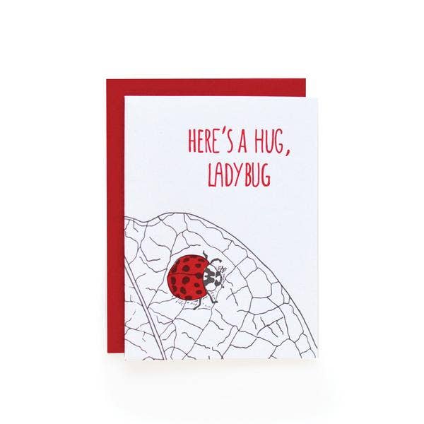 Wild Ink Press - Wholesale Encouragement Card - Here's a Hug, Ladybug | Encouragement Card0