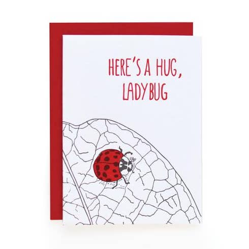 Wild Ink Press - Wholesale Encouragement Card - Here's a Hug, Ladybug | Encouragement Card0