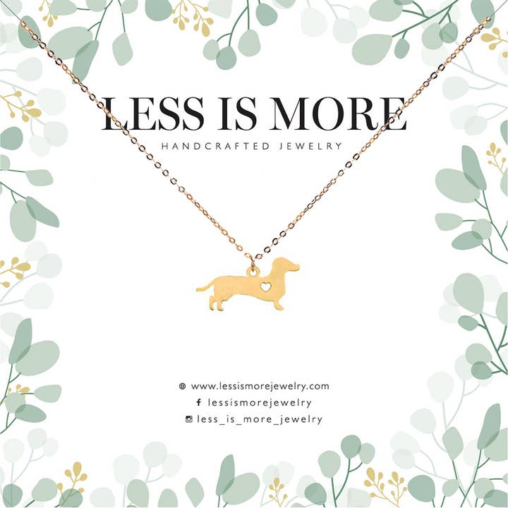 Less is More - Wholesale Pendant/Charm Necklace - Dachshund Necklace