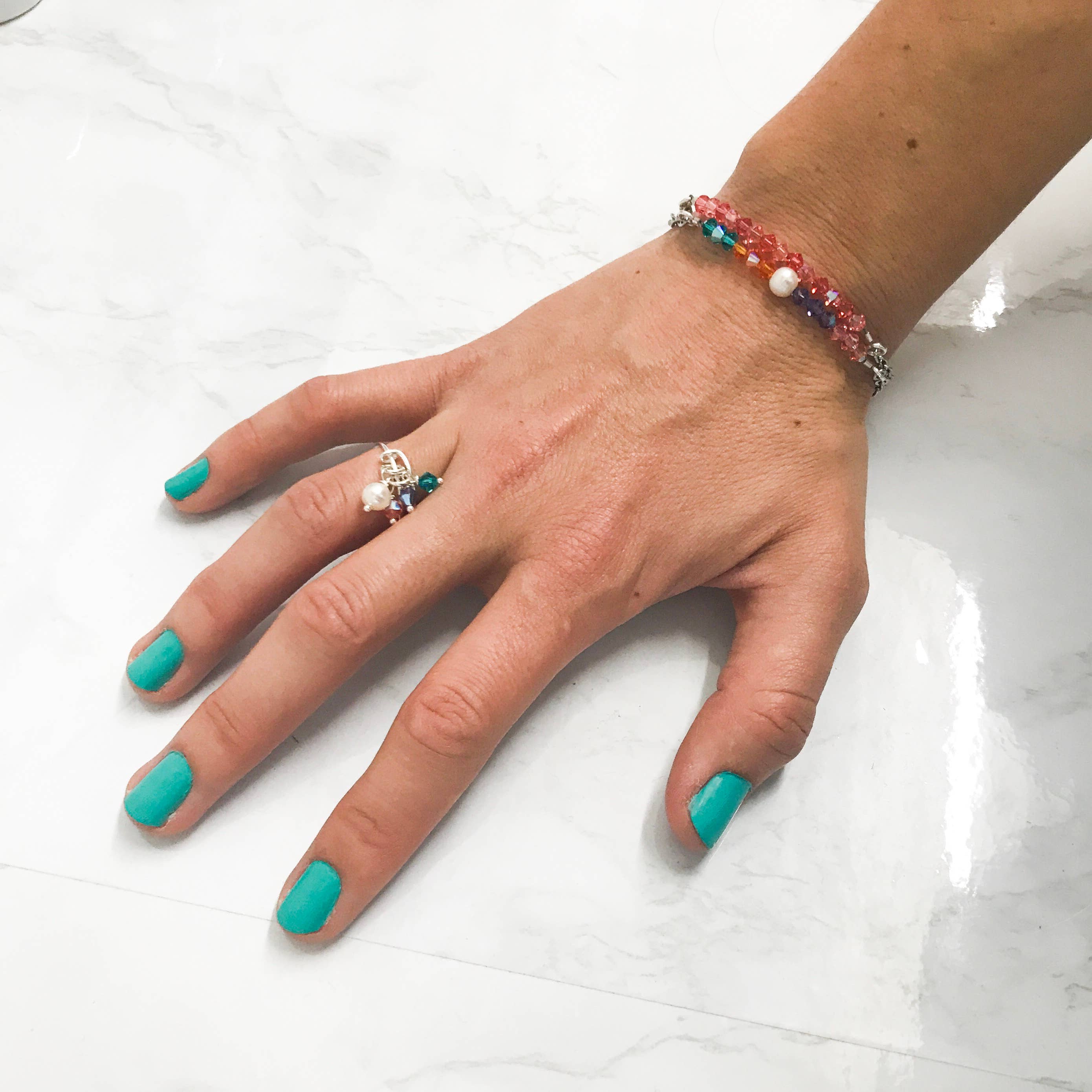 Jamila Collective, LLC - Wholesale Beaded Bracelet - Salam Line Bracelet - Spring Combo4