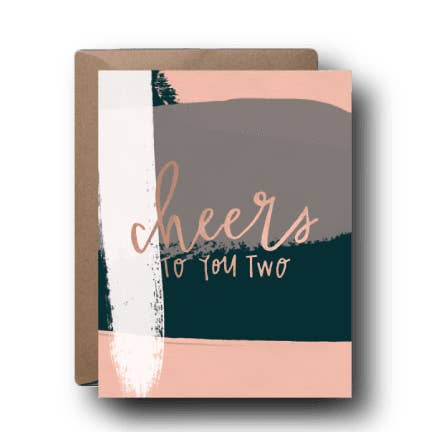 Cheers To You Two Wedding Greeting Card for wholesale by Black Lab Studio
