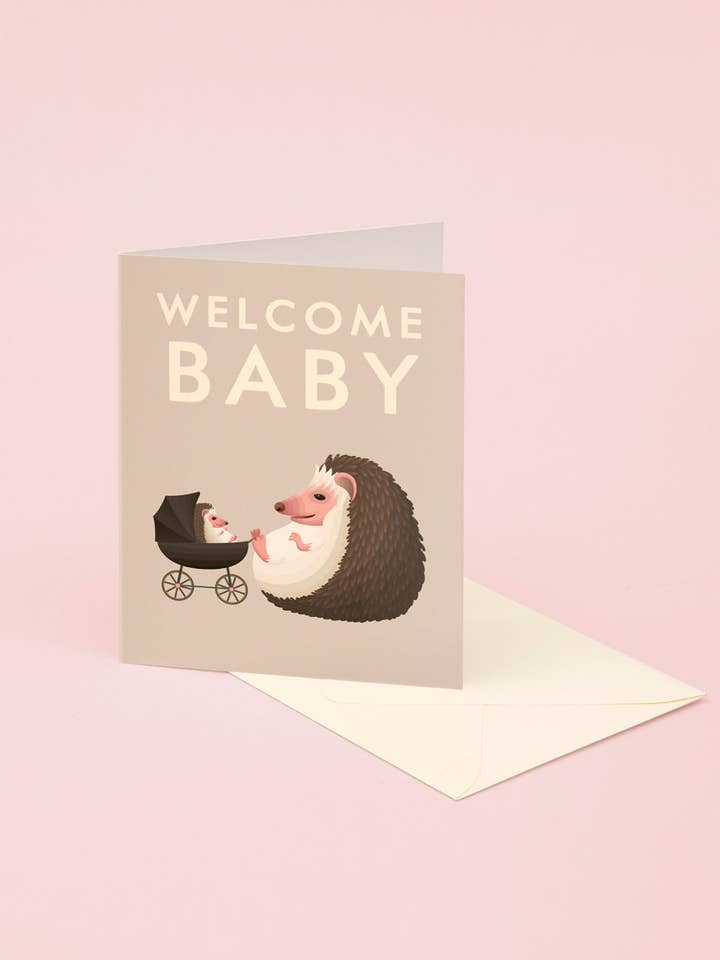 Babyshower Hedgehog Carte bébé pour la vente par Clap Clap