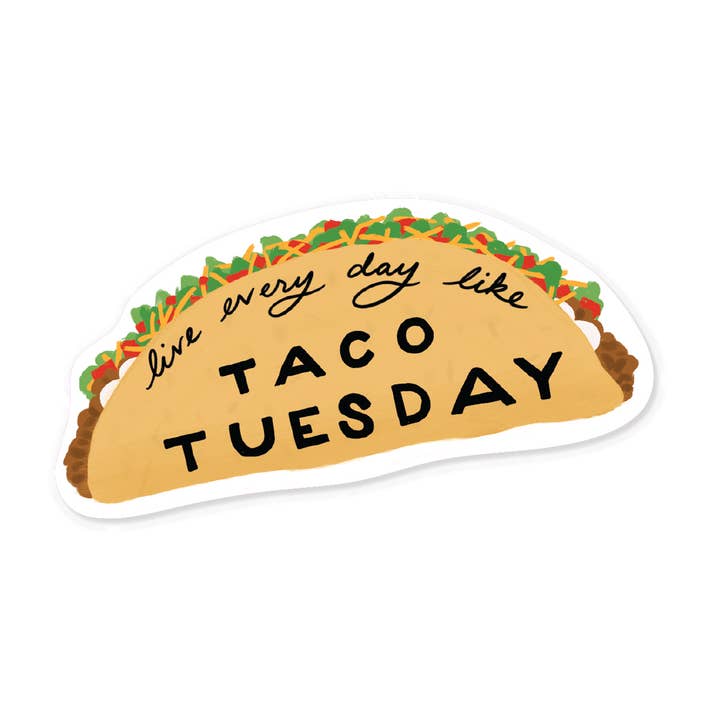 Taco Tuesday Sticker for wholesale by Slightly Stationery