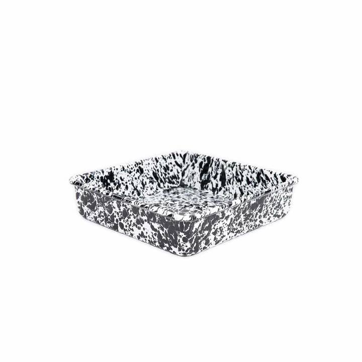Crow Canyon Home - Wholesale Baking Dish - Crow Canyon Enamelware Splatter Square Brownie Pan