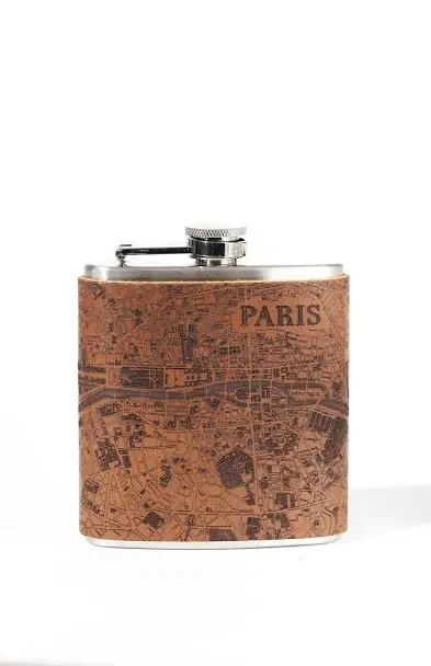 Tactile Craftworks - Wholesale Flask - Paris Map Flask0