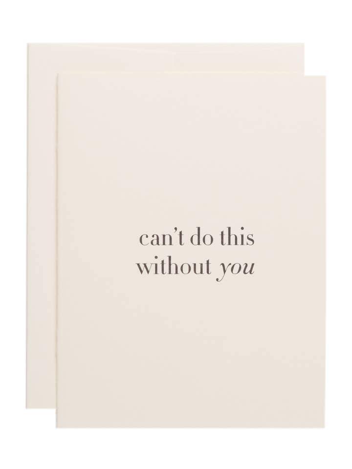 Can't Do This Without You for wholesale by Of Note Stationers