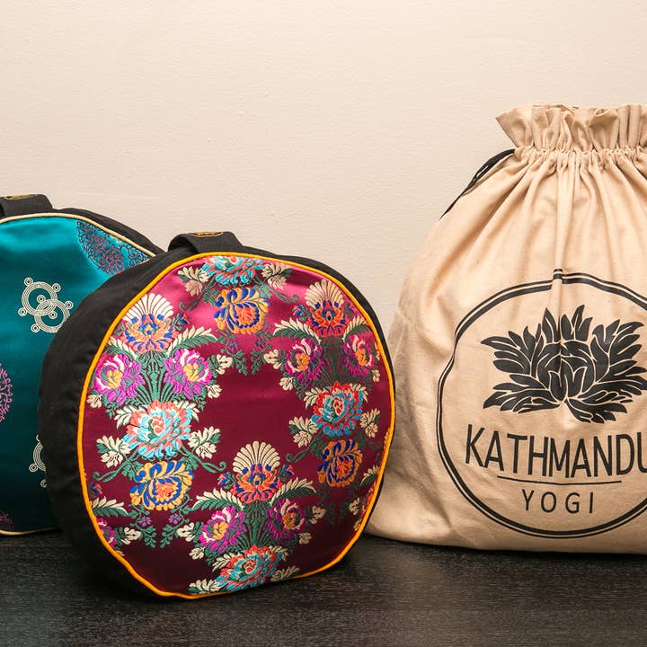 Kathmandu yogi - Wholesale Meditation supplies - Brocade Cushion - More Styles + Colors Available13