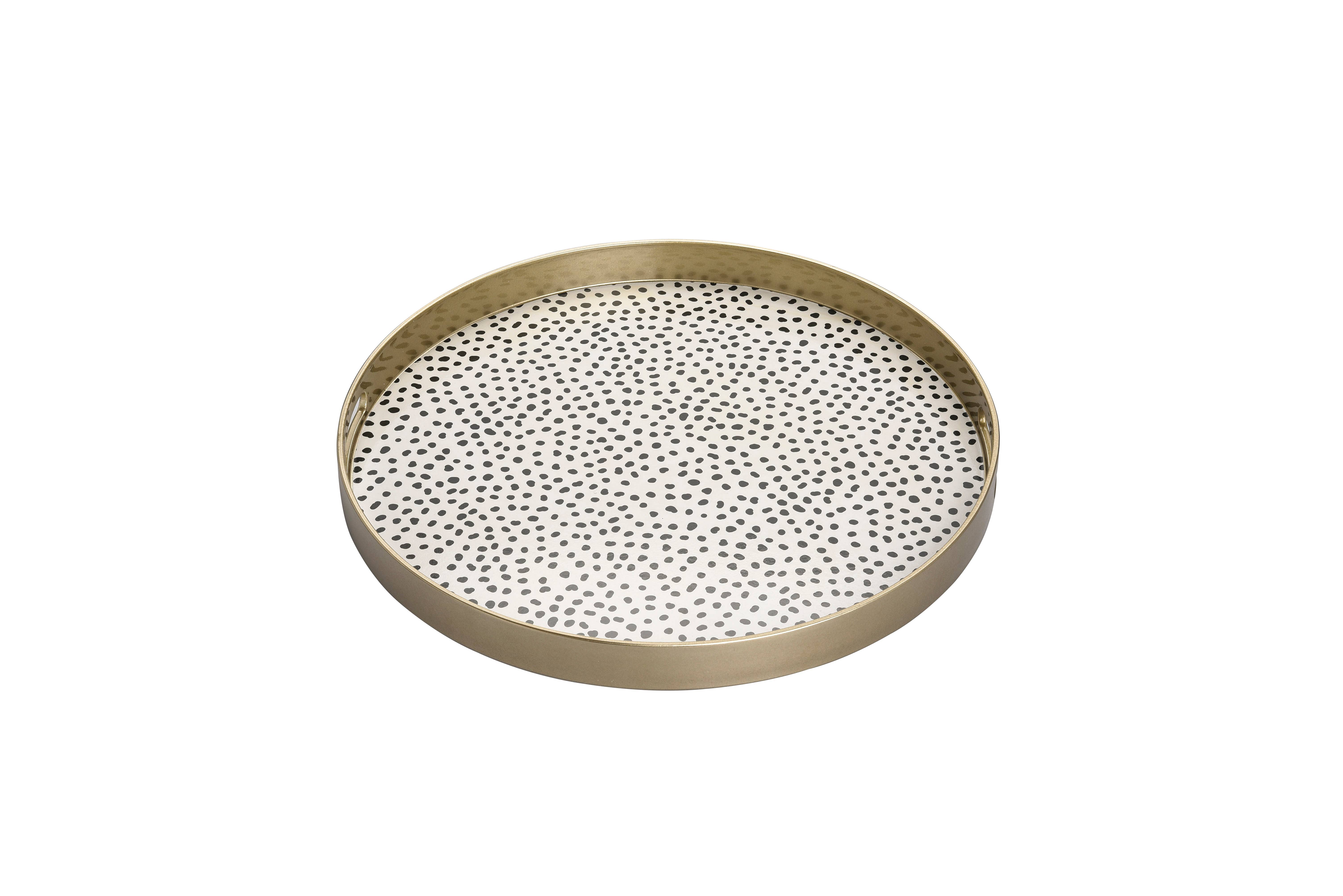 Totalee Gift - Wholesale Serving Tray - SALE Multicolor Dotted Round Serving Tray