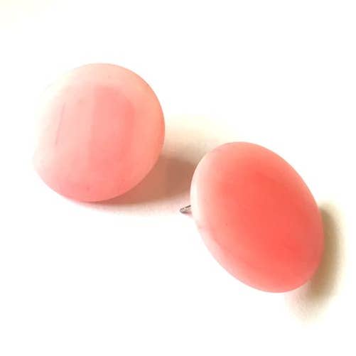 Pink Disc Stud Earrings for wholesale by Leetie Lovendale