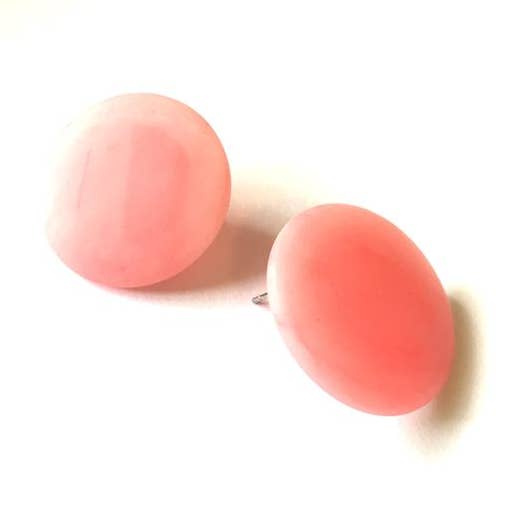 Pink Disc Stud Earrings for wholesale by Leetie Lovendale