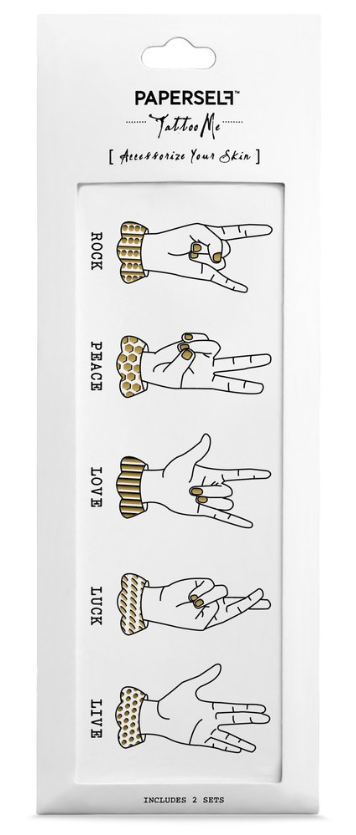 PAPERSELF - Wholesale Temporary Tattoo - Sign Language Temporary Tattoos Stickers1