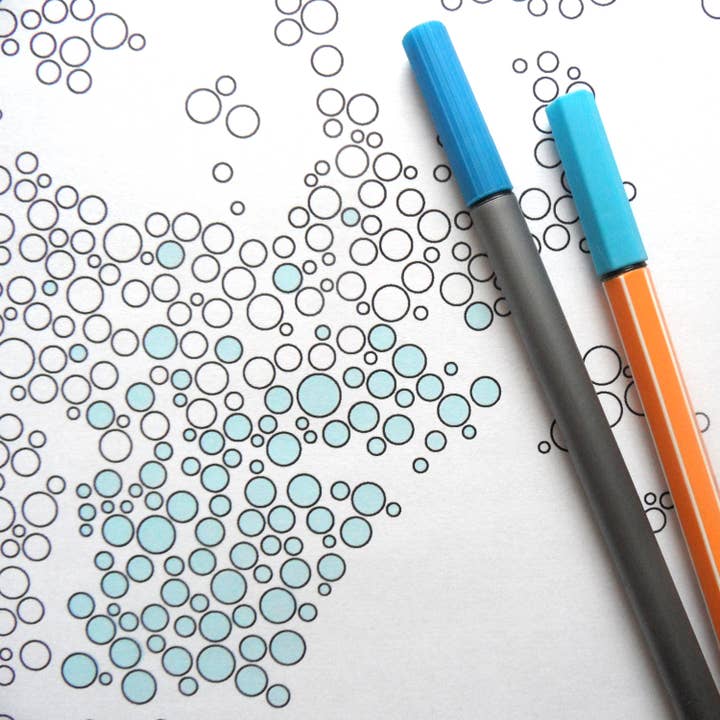 Anna Grunduls Design - Wholesale Map - Canada Coloring Map with Bubble Pattern1