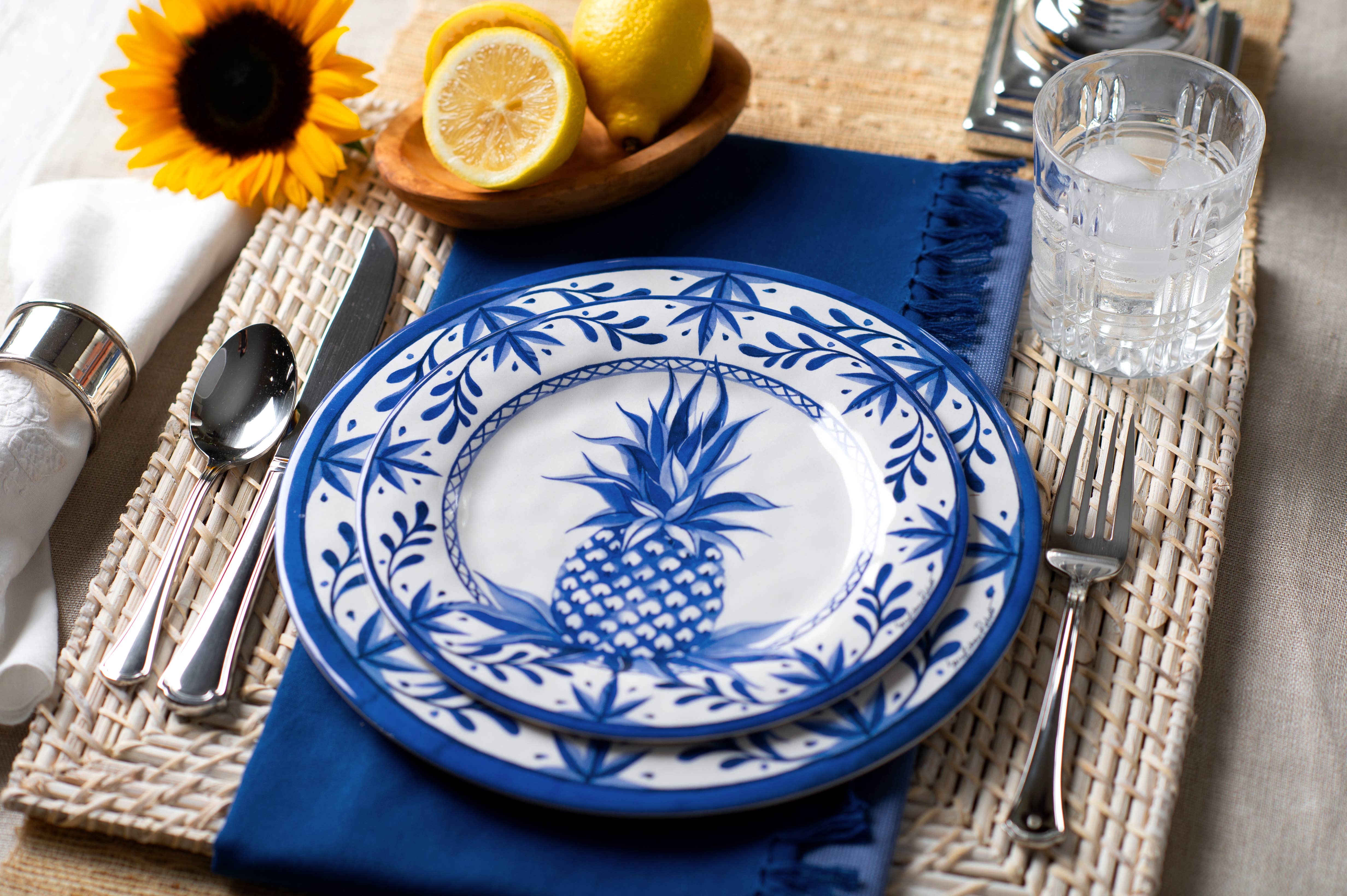 Bamboo Table - Vente Assiette - Assiette à dîner en bambou Blue Pineapple8