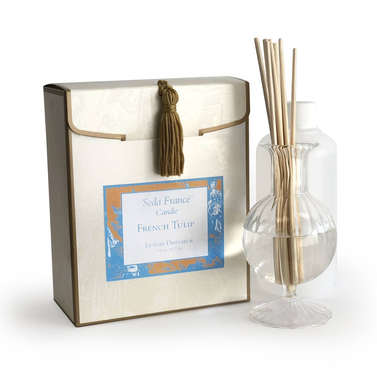 Seda France Candles – wholesale Reed diffuser – Mini French Tulip Classic Toile Diffuseur Set