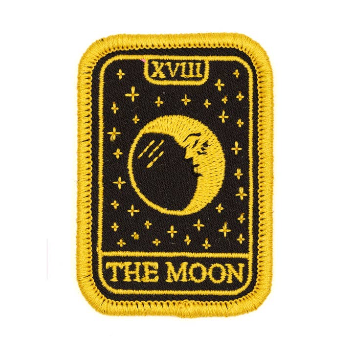Moon Tarot Embroidered Iron-On Patch for wholesale by These Are Things