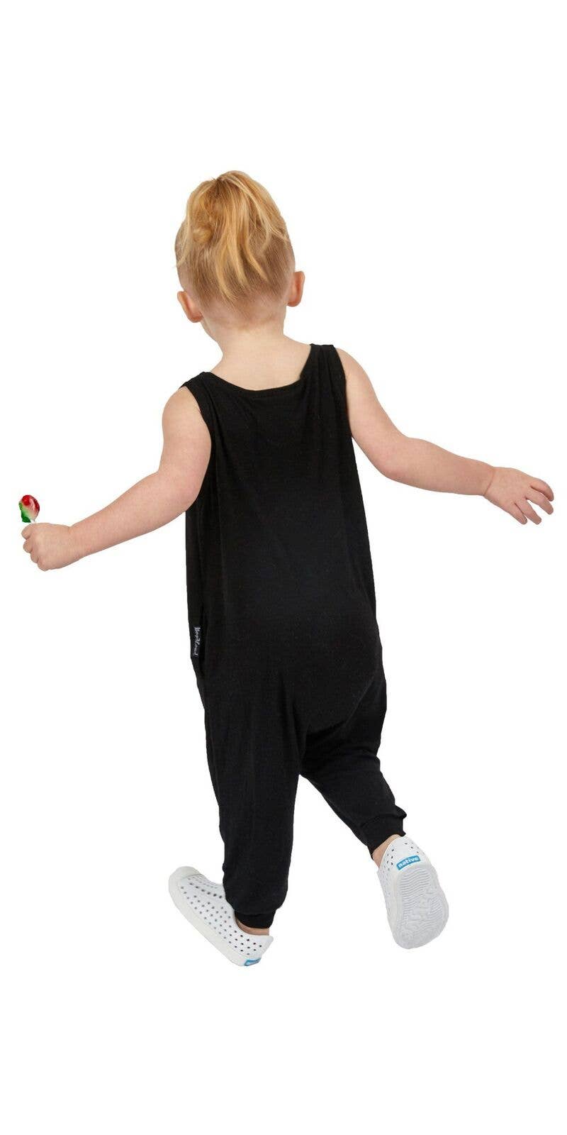 Momper Romper - Wholesale Jumpsuit - Baby - Black Mini Toddler Momper1
