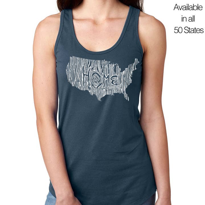 Indigo — Regata feminina com costas nadador — Você escolhe o design por atacado de Ingrained Apparel