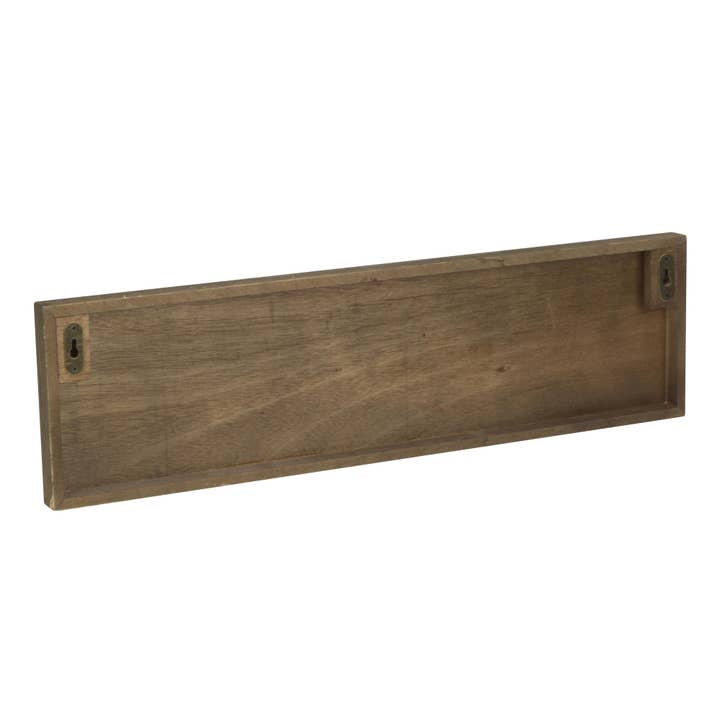Tripar International - Wholesale Wall Mounted Shelf - Wood Shelf with Metal Ledge - Set of 2