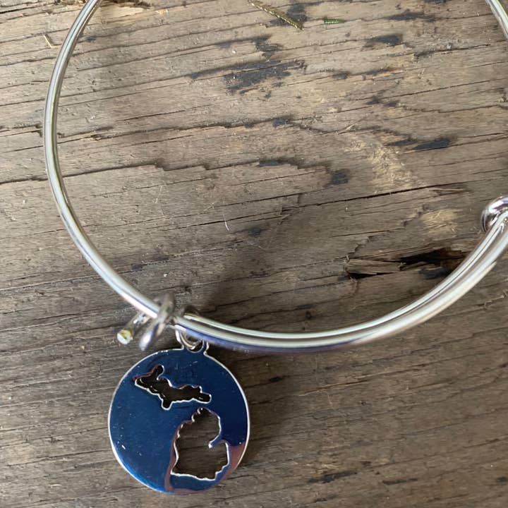 Pulseira de prata redonda Michigan por atacado de Jill's Jewels