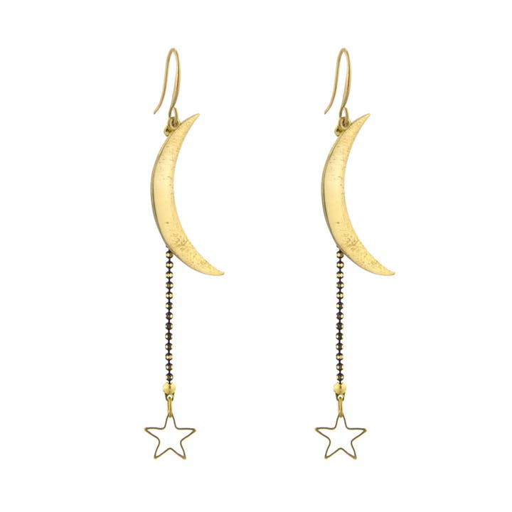 Moon and Stars Earrings for wholesale by Santore Jewelry Company