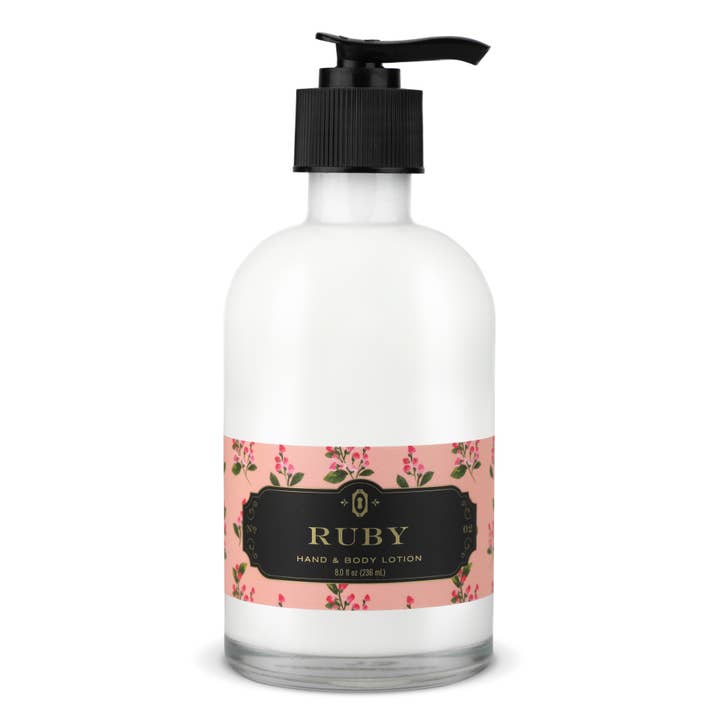 Lotion Ruby • Framboise, Rose et Pêche pour la vente par Rouge & Rye