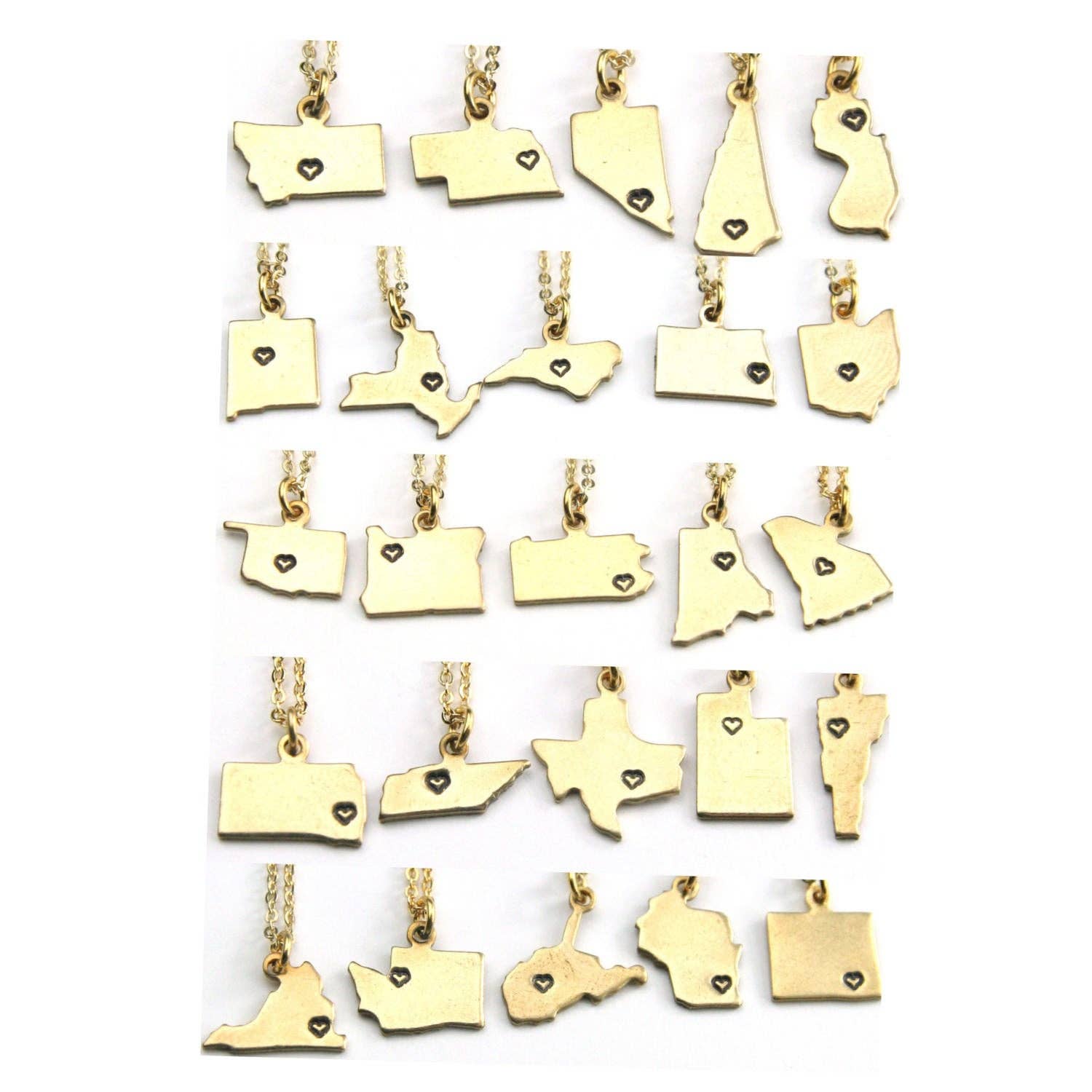 Peachtree Lane Co. - Wholesale Pendant/Charm Necklace - Wyoming - Custom State Heart Necklace4