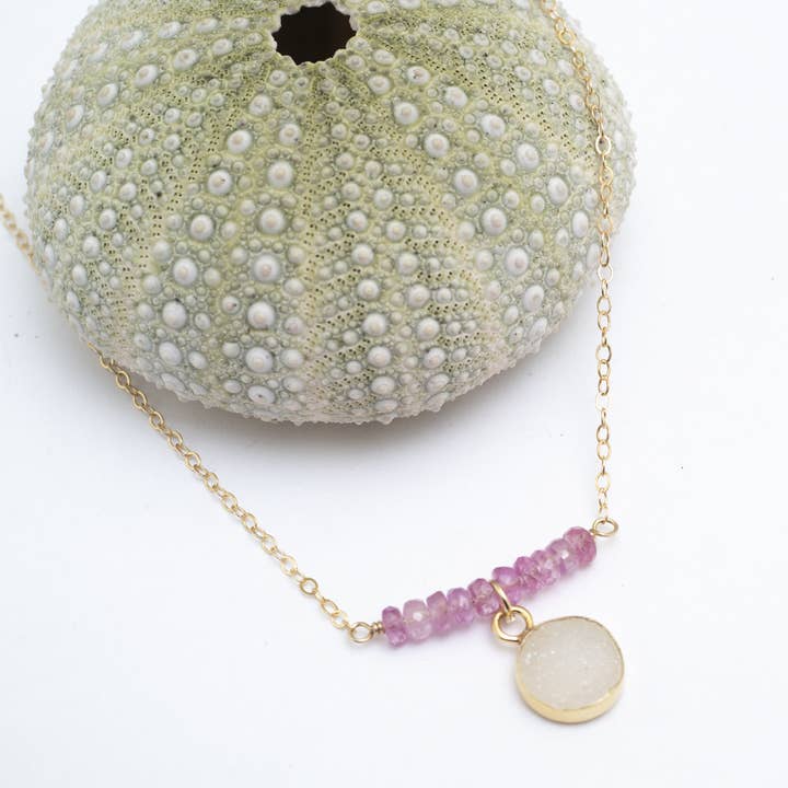 “pink lemonade" necklace for wholesale by Midori Jewelry Hawaii