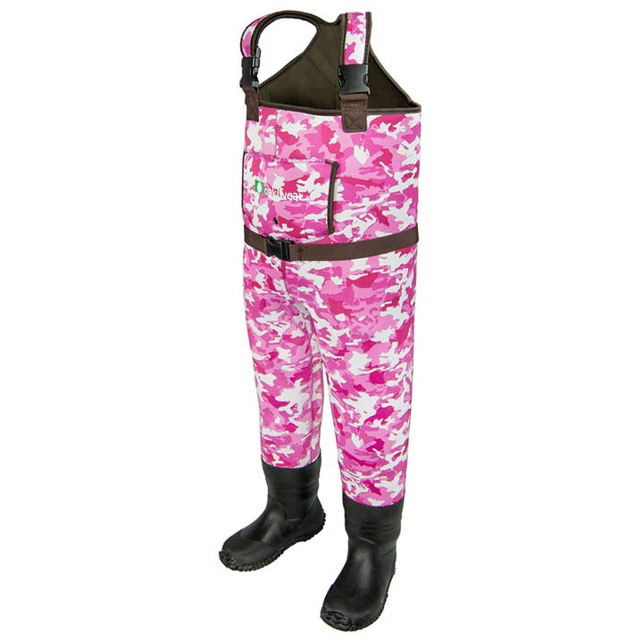 Oaki - Wholesale Regenlaarzen - Kinderen - Neopreen waders, roze camo