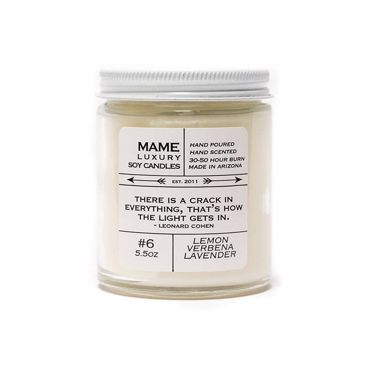 MAME Soy Candles – wholesale Jar/filled candle – #6 - Lemon Verbena, Lavender Candle1