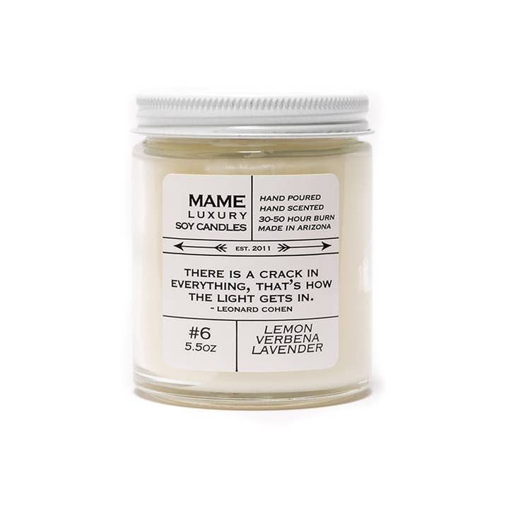 MAME Soy Candles - Wholesale Jar/Filled Candle - #6 - Lemon Verbena, Lavender Candle1