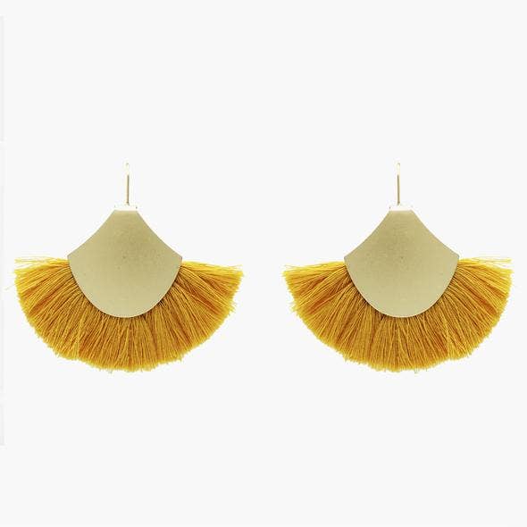 Mustard Roman Earrings for wholesale by Mia Accessories