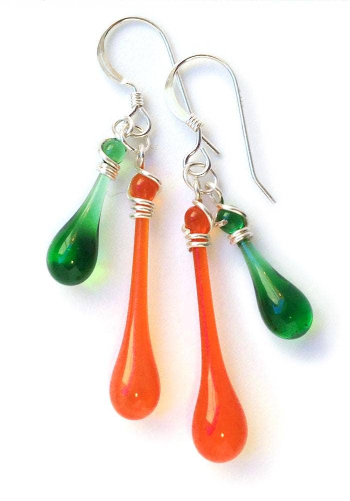 Sundrop Jewelry - Wholesale Dangle Earrings - Duet Colorful Glass Teardrop Earrings3