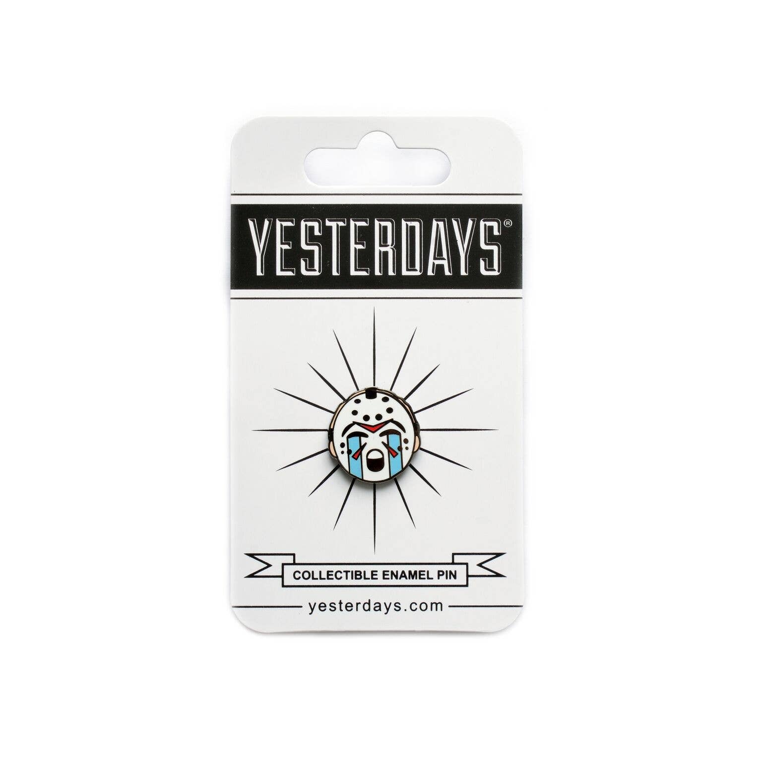 Yesterdays – Großhandel Anstecker/Button – Horror Emoji Jason — Schwarze, vernickelte Emaille-Anstecknadel1